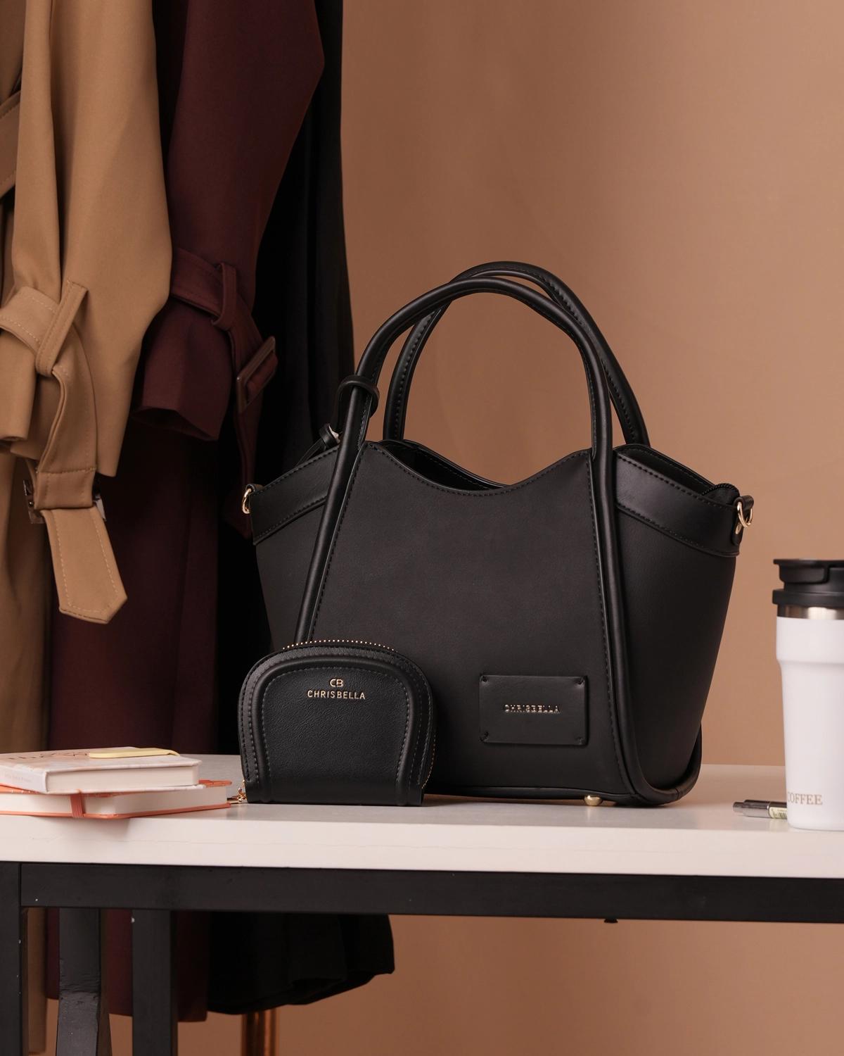 chrisbella-curved-winged-satchel-and-mini-wallet-set