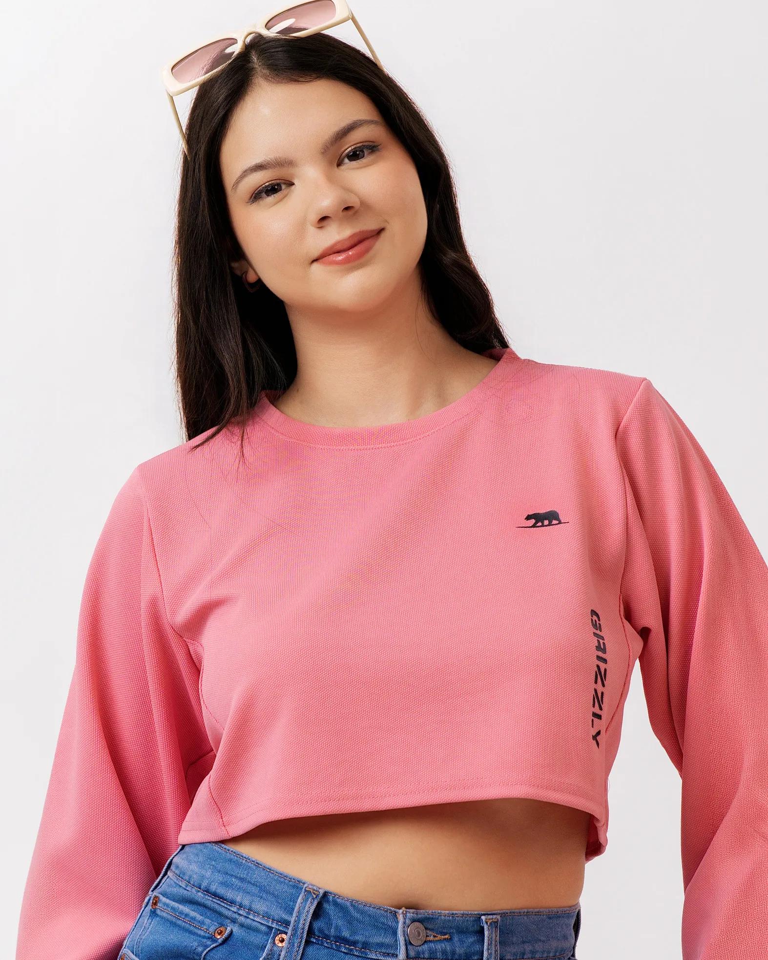 pink-waffleknit-cropped-longsleeve-sweatshirt