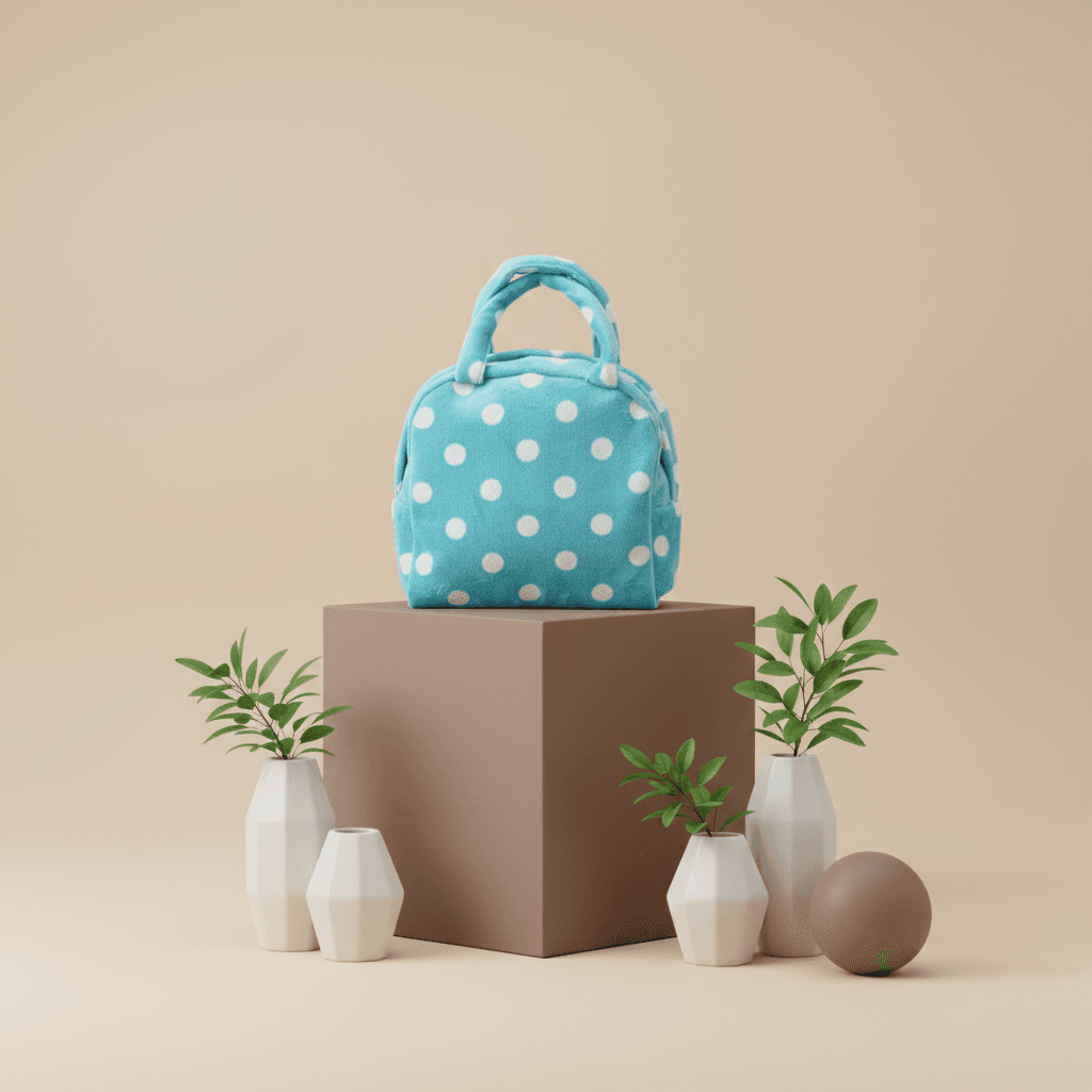 light-blue-polka-dot-insulated-lunch-bag