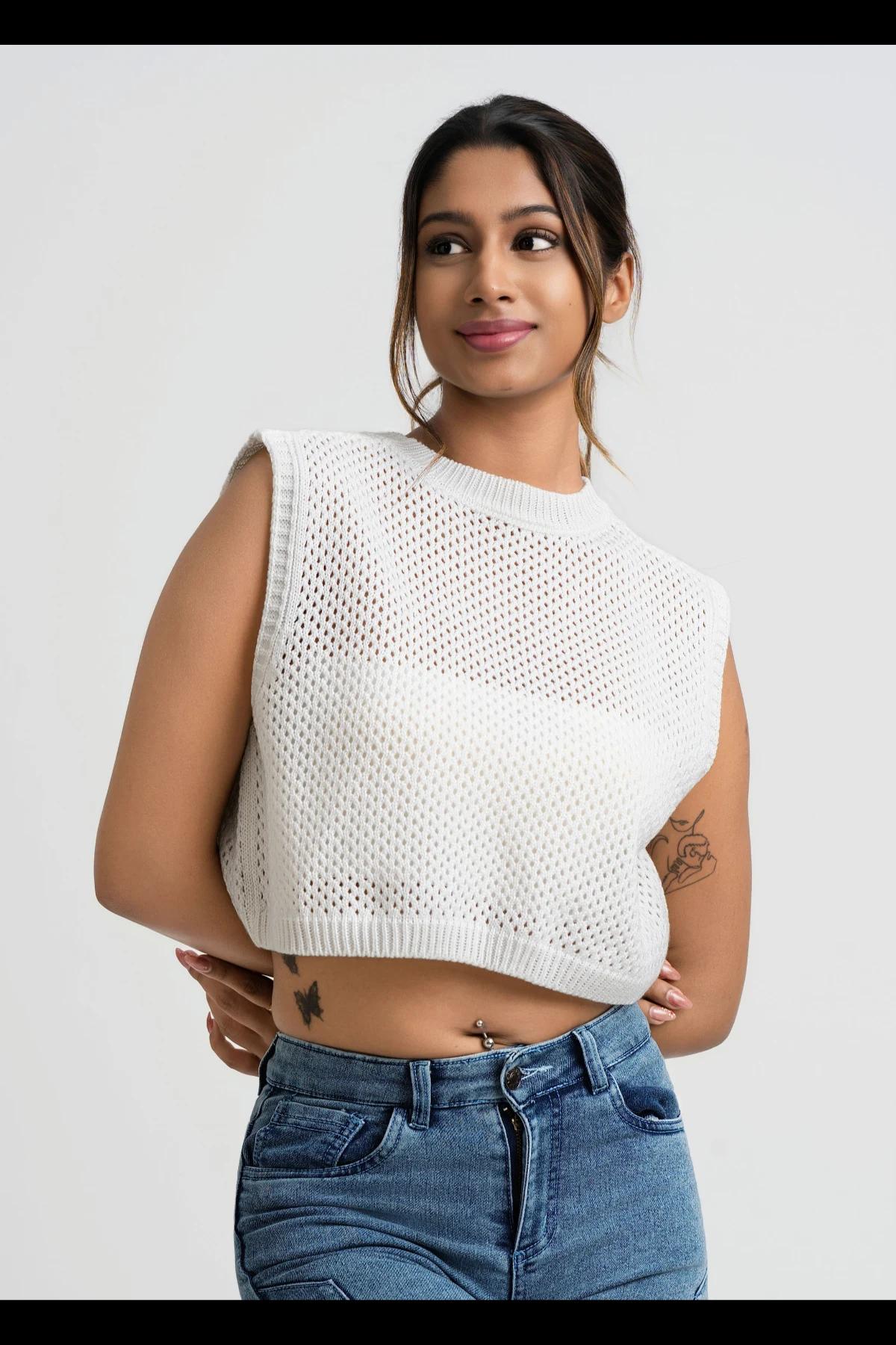 womens-white-cropped-openknit-sweater-vest