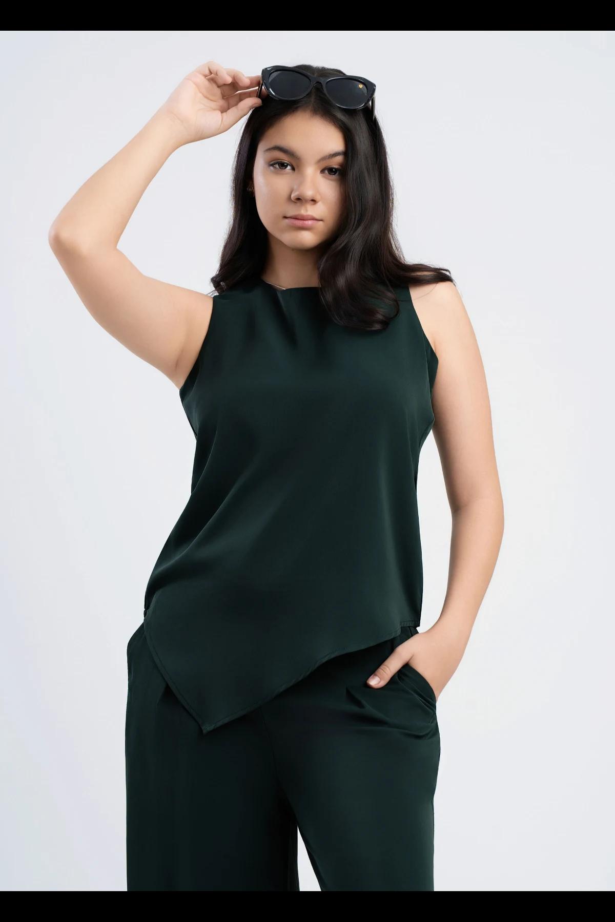 dark-green-mock-neck-tank-top