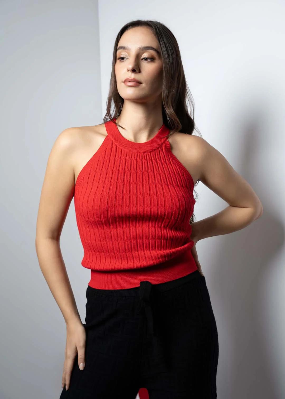 red-ribbed-halter-knit-top
