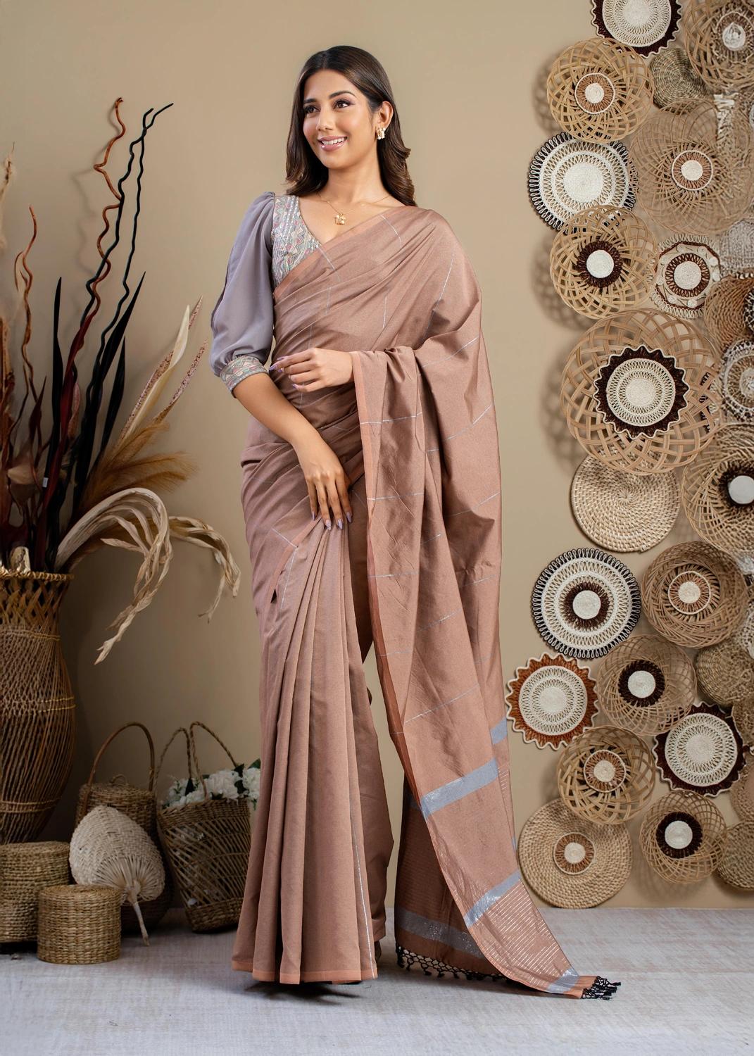 elegant-soft-brown-handloom-saree