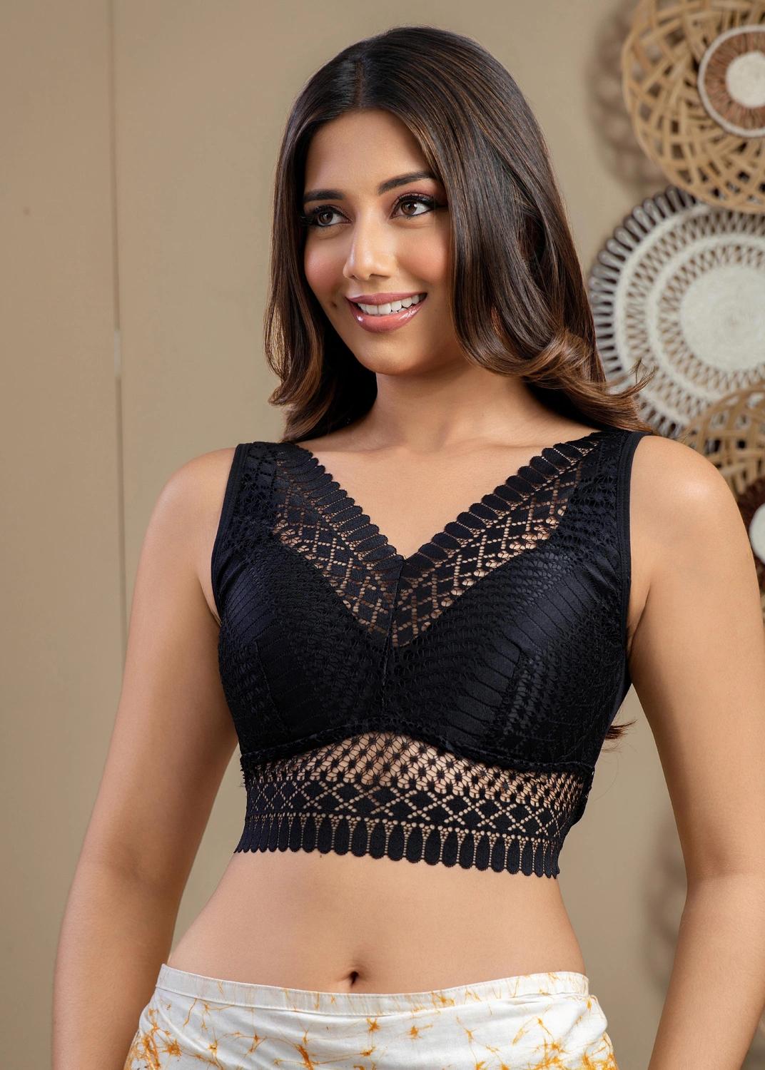 black-lace-sleeveless-vneck-crop-top-