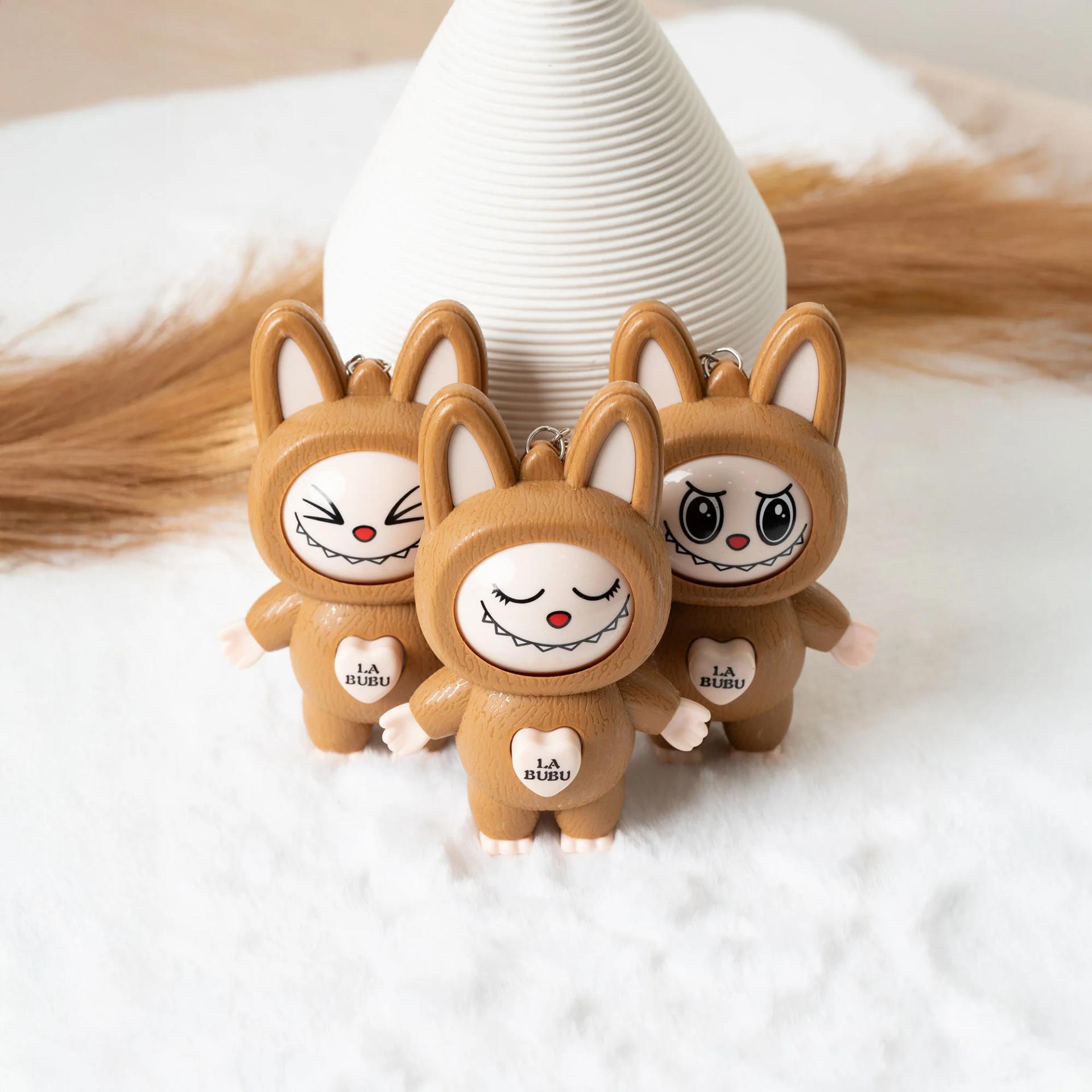 Labubu Face Changing Collectible Toy Keychain Kandy Selection Labubu Face Changing Collectible Toy Keychain Kandy Selection